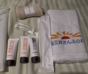 アメニティポーチの中身（さんふらわあさっぽろ）
