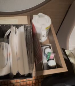 スーペリアルームのアメニティ類（さんふらわあさっぽろ）